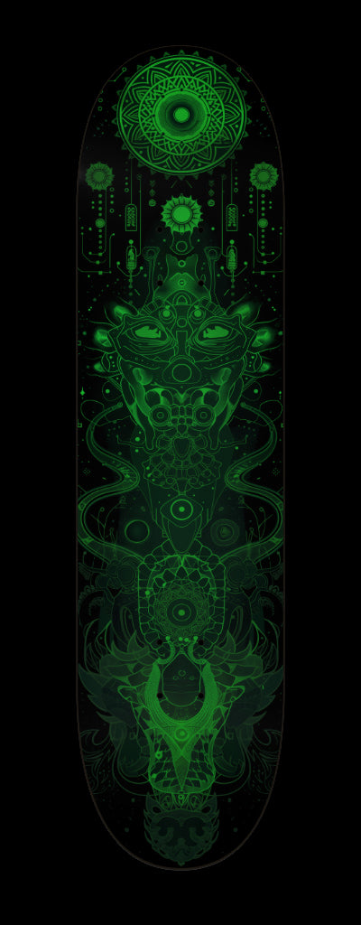 Chakral Glow Skate Deck by dmtportal