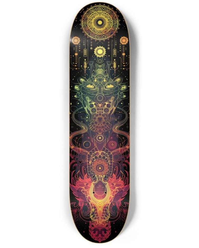 Chakral Glow Skate Deck by dmtportal
