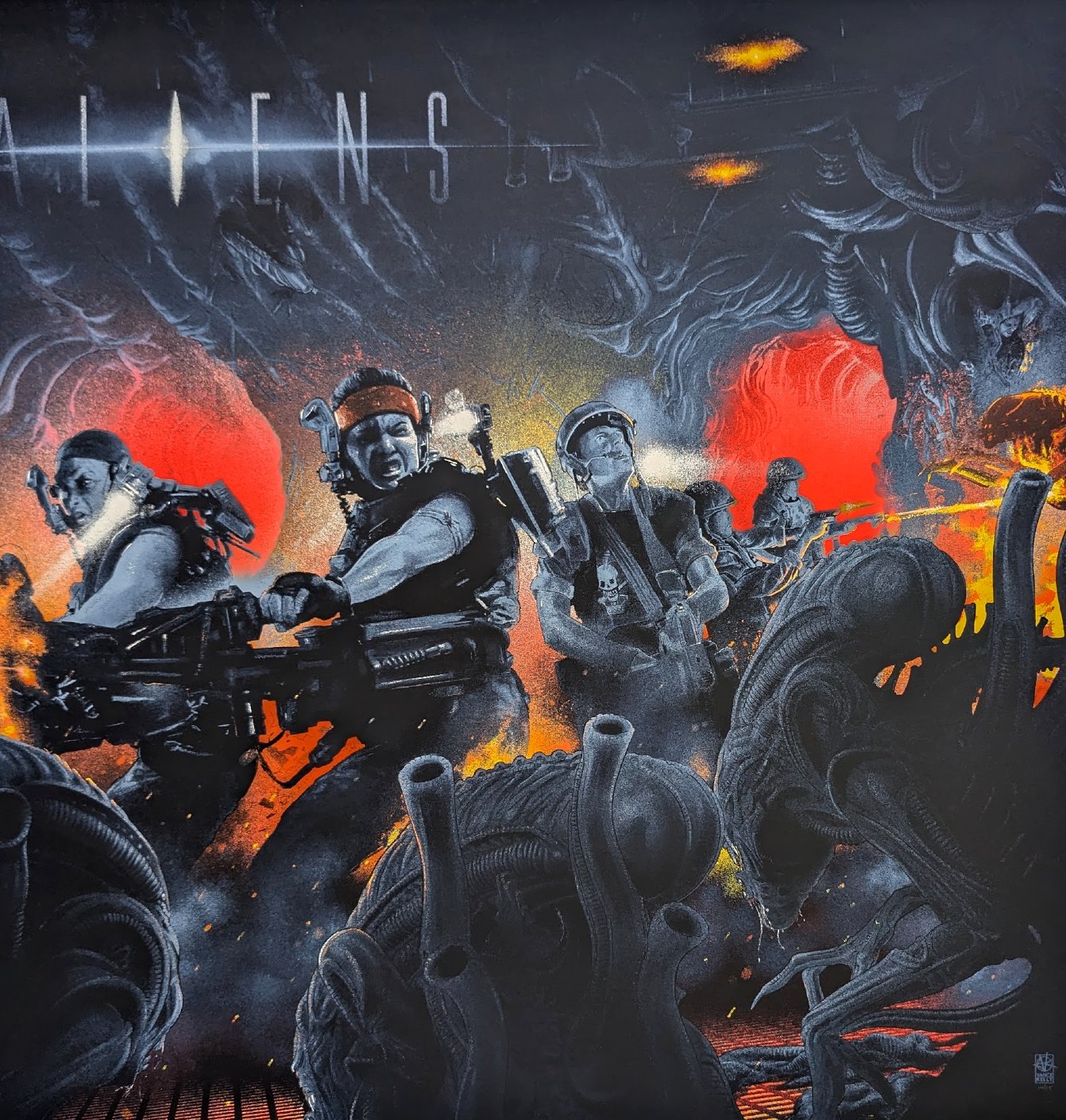 ALIENS (fluorescent orange) by Vance Kelly