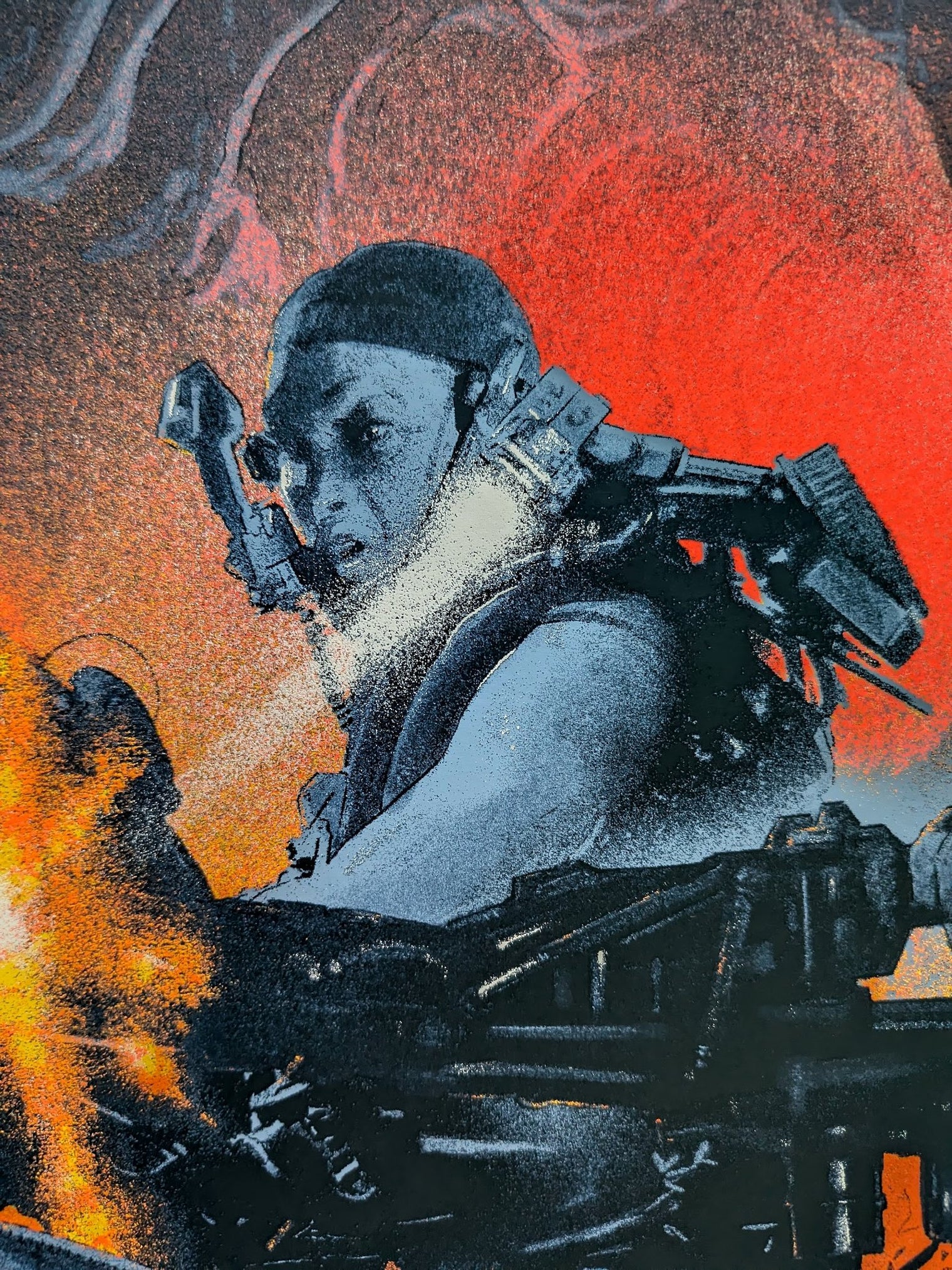 ALIENS (fluorescent orange) by Vance Kelly