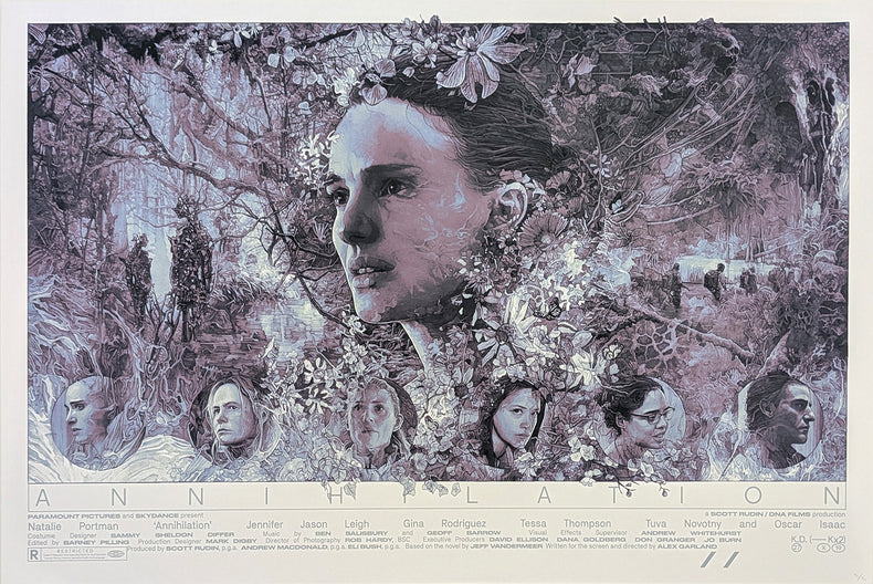 ANNIHILATION (regular) by Krzysztof DomaradzkiLimited edition screen print for Alex Garland's Annihilation, created by artist Krzysztof Domaradzki. This movie poster is a collectible art print produced using traditional silkscreen printing techniques. Pri