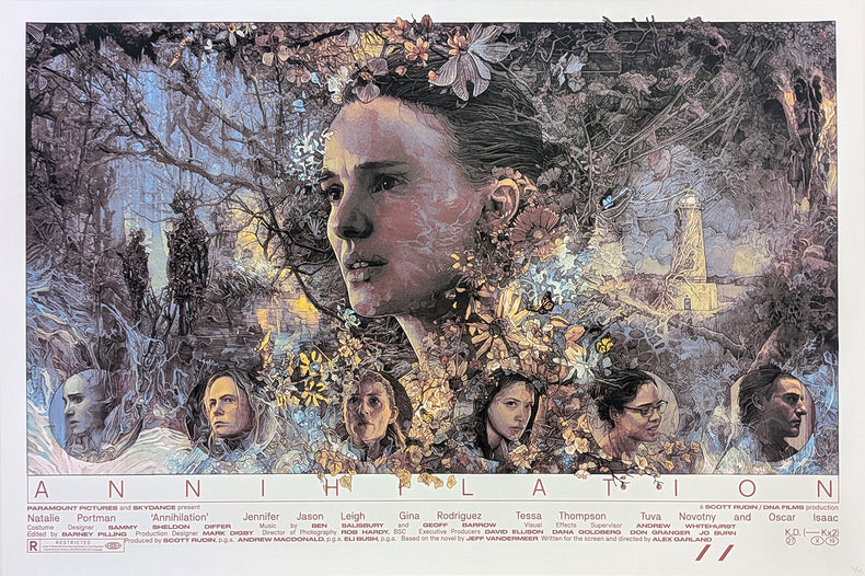 ANNIHILATION (variant) by Krzysztof DomaradzkiLimited edition screen print for Alex Garland's Annihilation, created by artist Krzysztof Domaradzki. This movie poster is a collectible art print produced using traditional silkscreen printing techniques. Pri