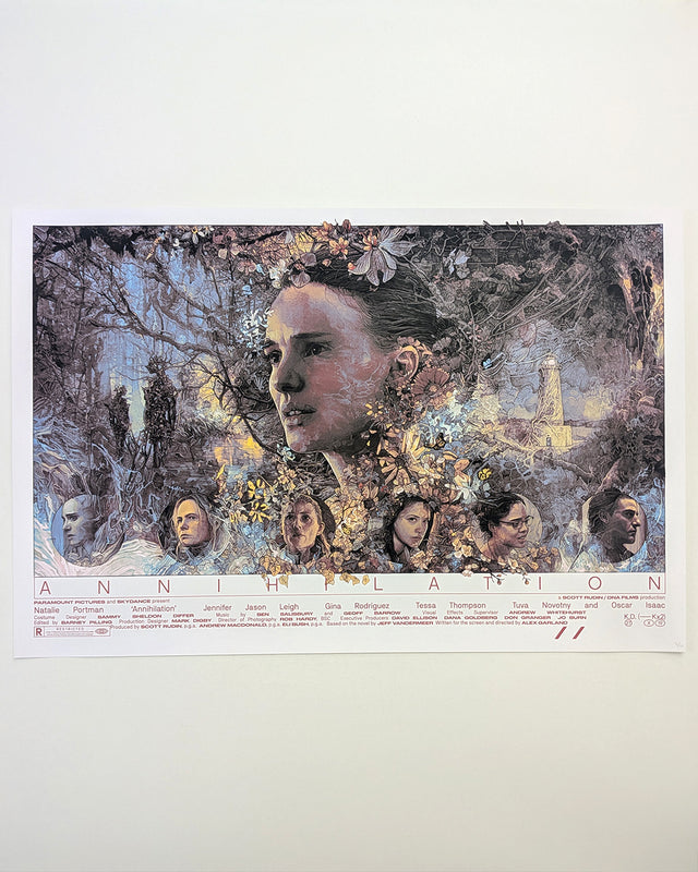 ANNIHILATION (variant) by Krzysztof DomaradzkiLimited edition screen print for Alex Garland's Annihilation, created by artist Krzysztof Domaradzki. This movie poster is a collectible art print produced using traditional silkscreen printing techniques. Pri