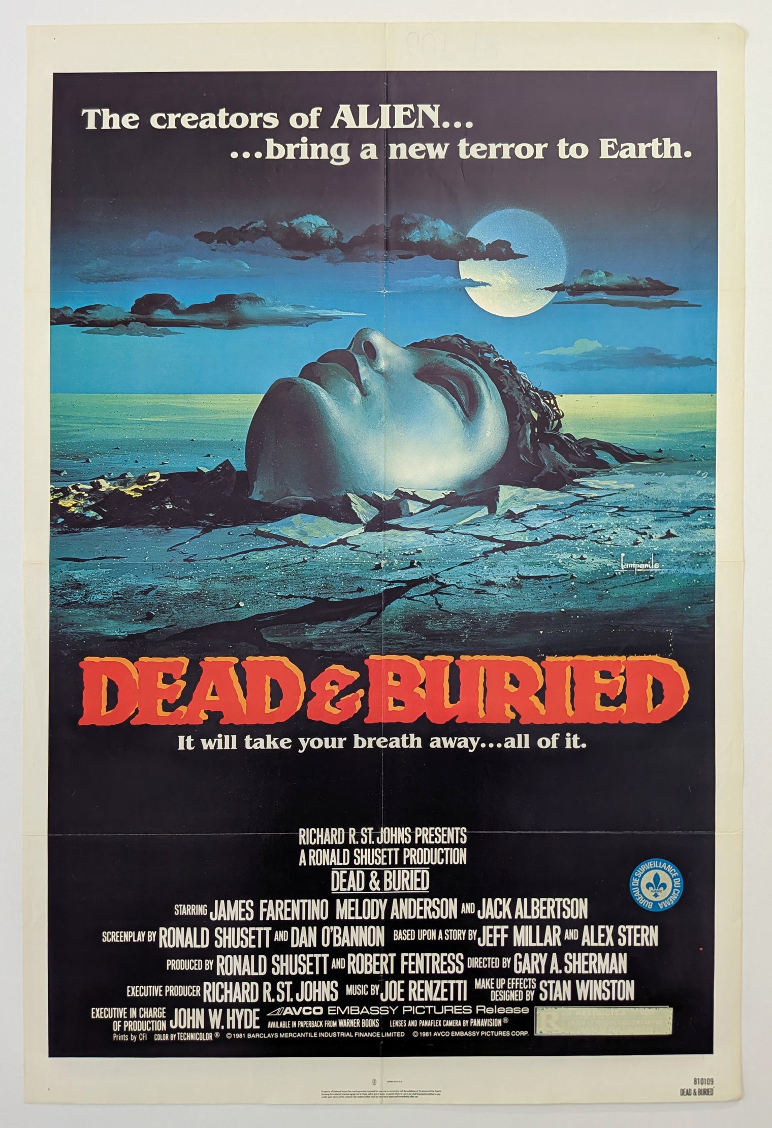 DEAD & BURIED (1981) – US one sheet