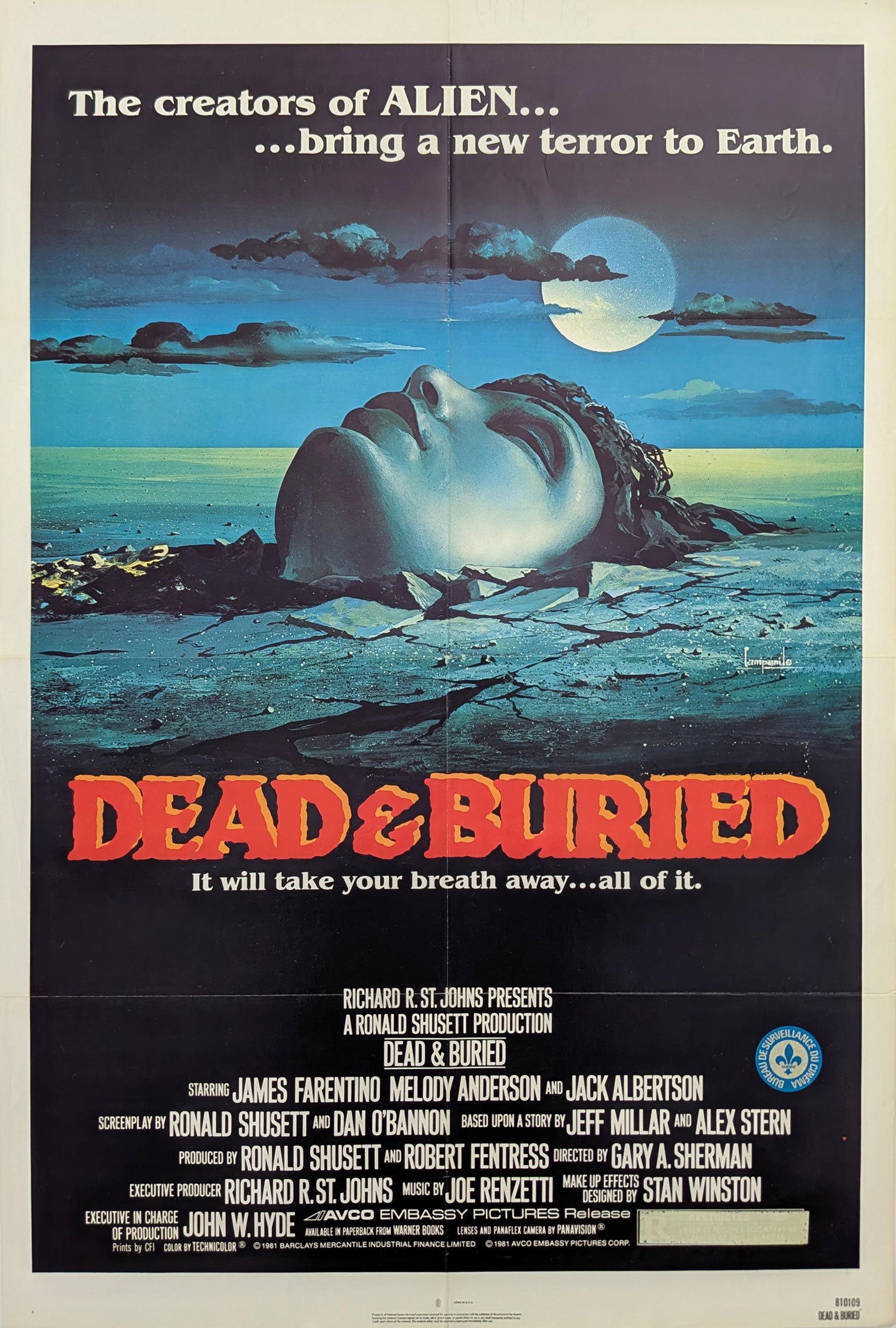 DEAD & BURIED (1981) – US one sheet