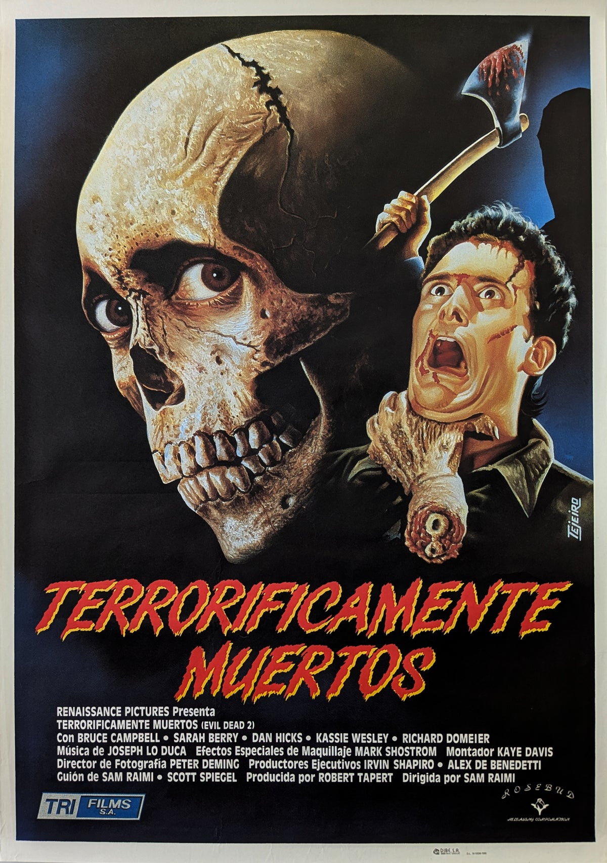 EVIL DEAD II (1987) – Spanish poster
