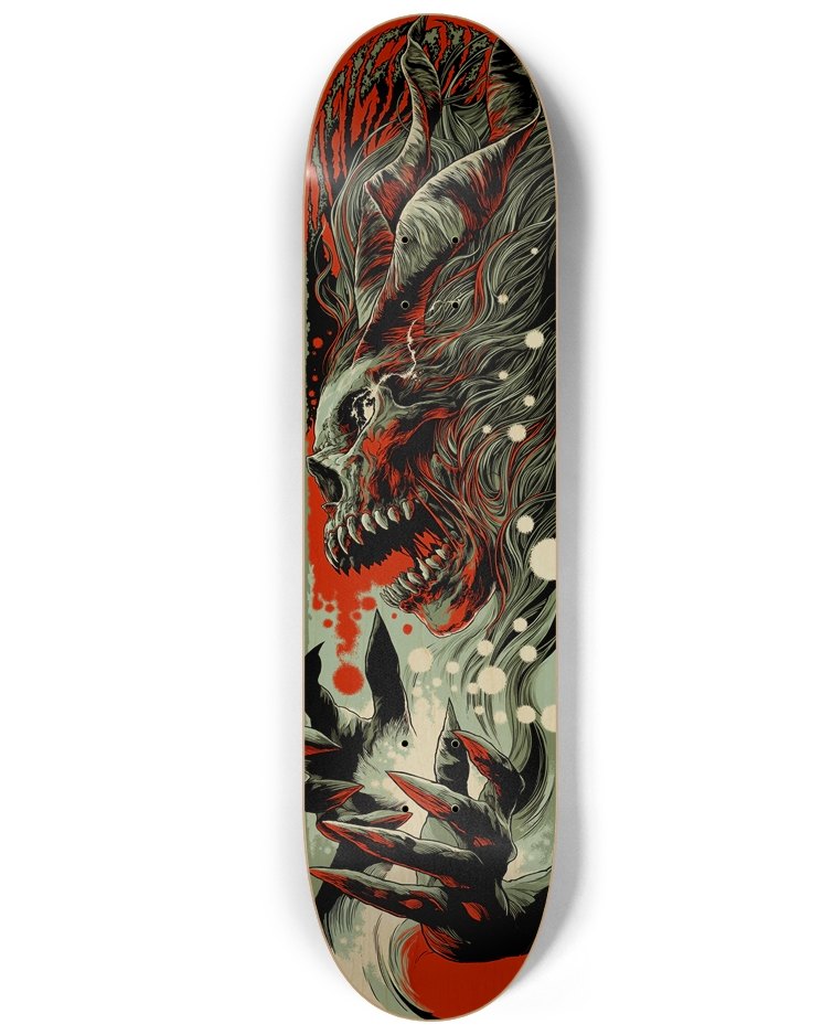 HELSOM: THE CONJURING THPS 1+2 Skate Deck (red wood variant) by Ken Taylor
