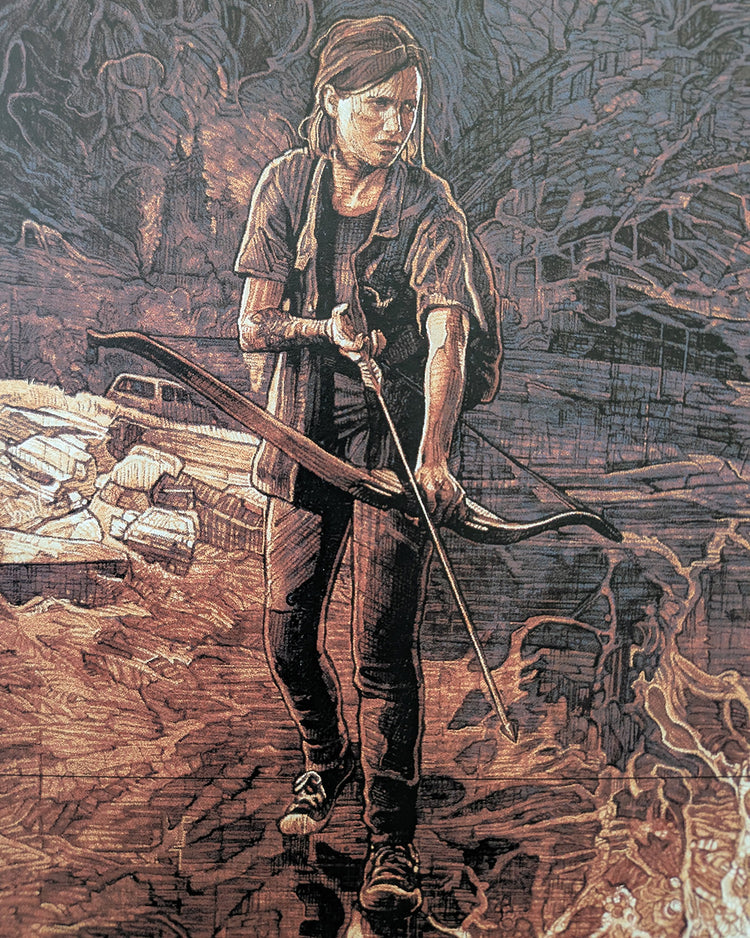 The Last of Us II by Krzysztof Domaradzki - Limited Edition Variant AMPLimited edition The Last of Us II screen print by Krzysztof Domaradzki. Hand-numbered 11-color silkscreen, variant edition of 90. 24x36 inches, mint.