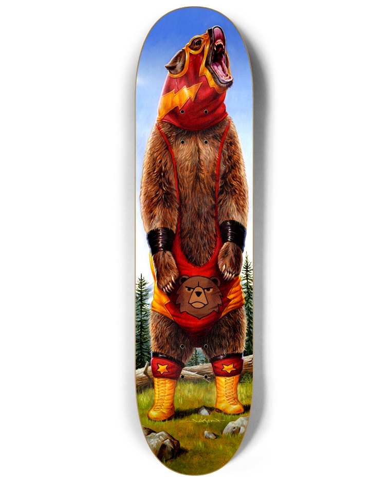 LUCHA BEAR THPS 1+2 Skate Deck by Jason Edmiston