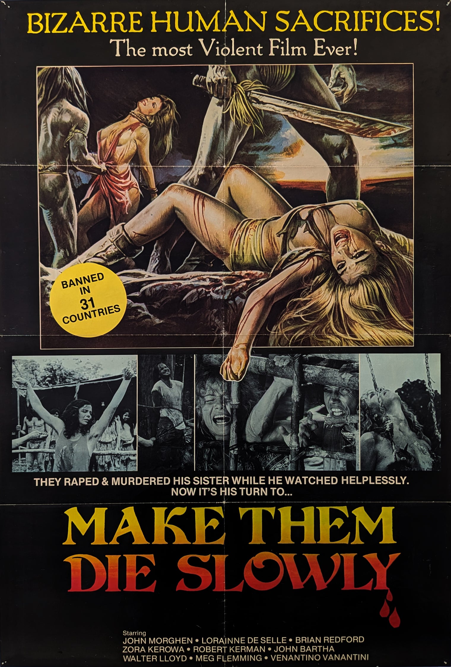 MAKE THEM DIE SLOWLY (1981) – US one sheet