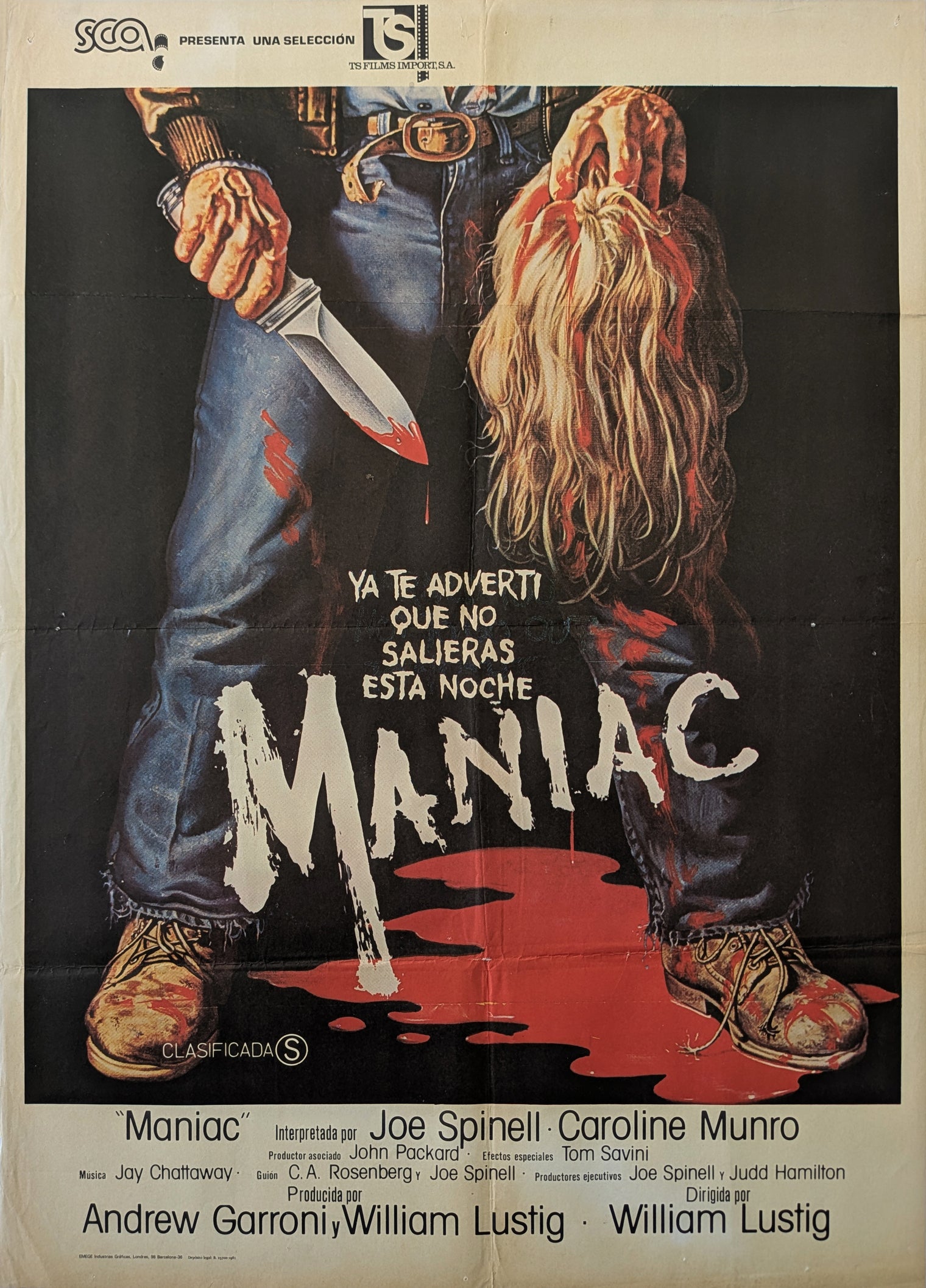 MANIAC (1980) – Spanish poster