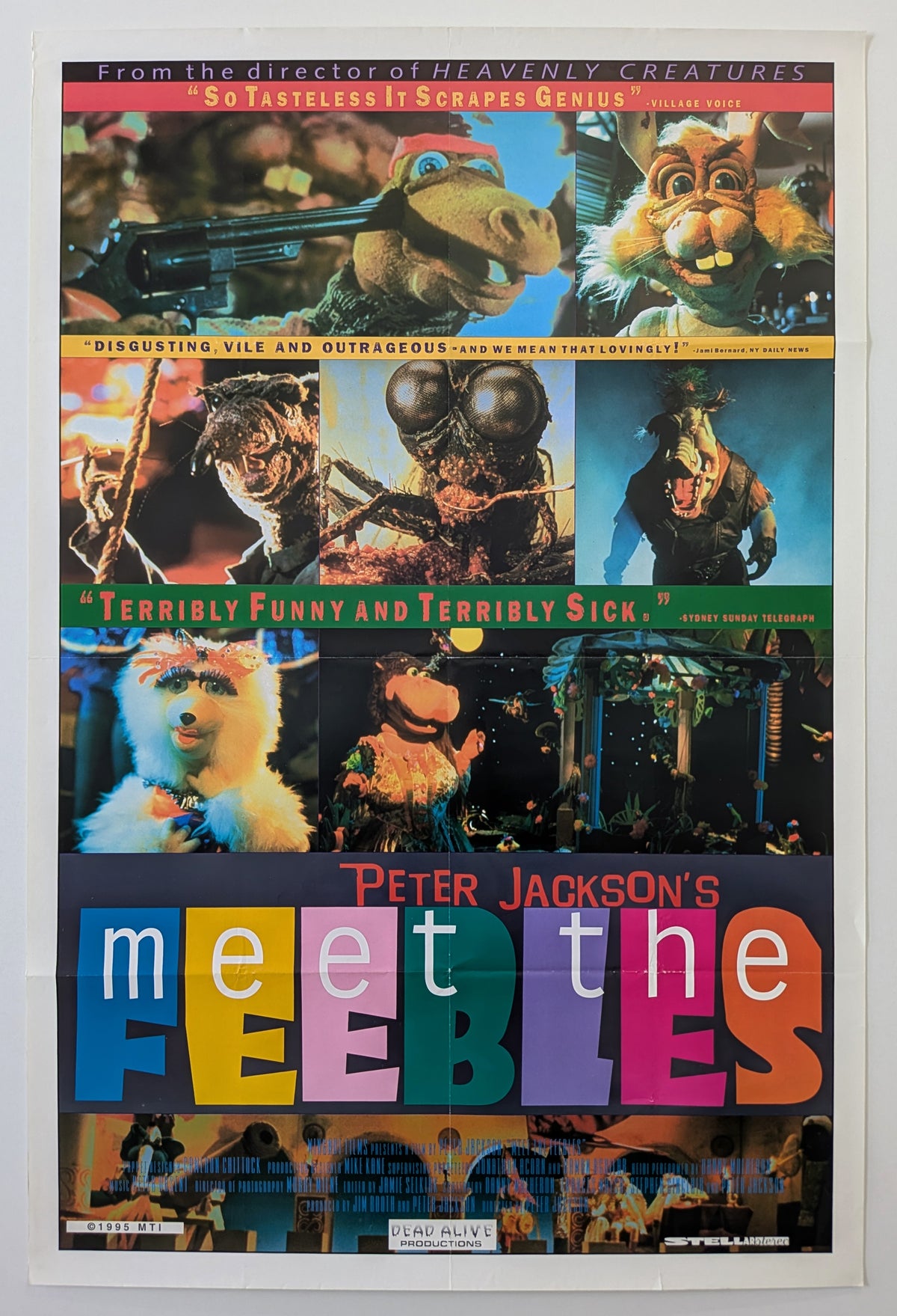 MEET THE FEEBLES (1989) - U.S. video poster
