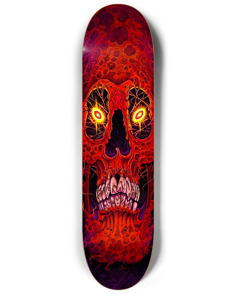 NECROMANCER THPS 1+2 Skate Deck (red variant) by Florian Bertmer
