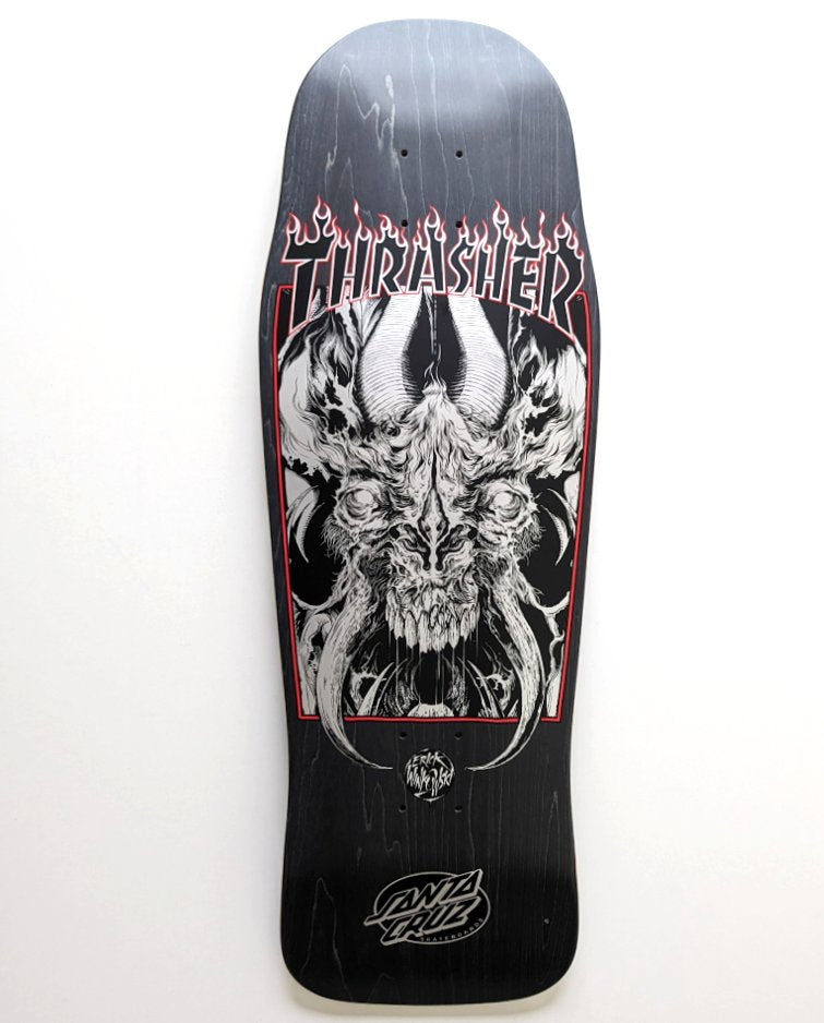 PRIMEVAL Erick Winkowski Santa Cruz Thrasher Skate Deck (half graphic) by Ken Taylor