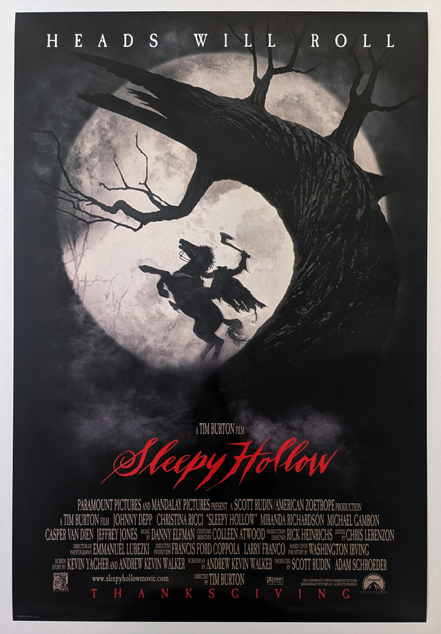 SLEEPY HOLLOW (1999) – U.S. Double-Sided Poster