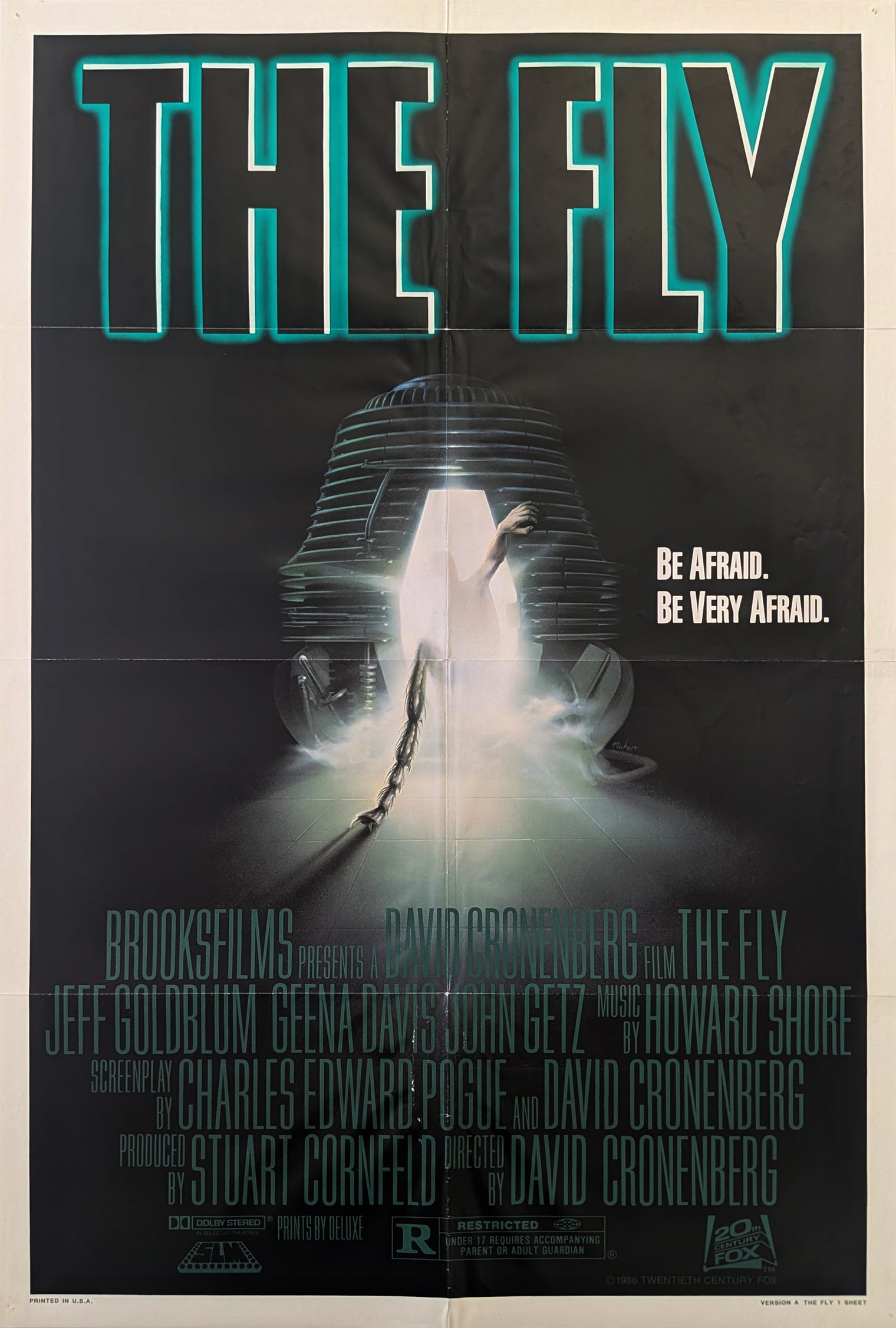 FLY, THE (1986) – US one sheet