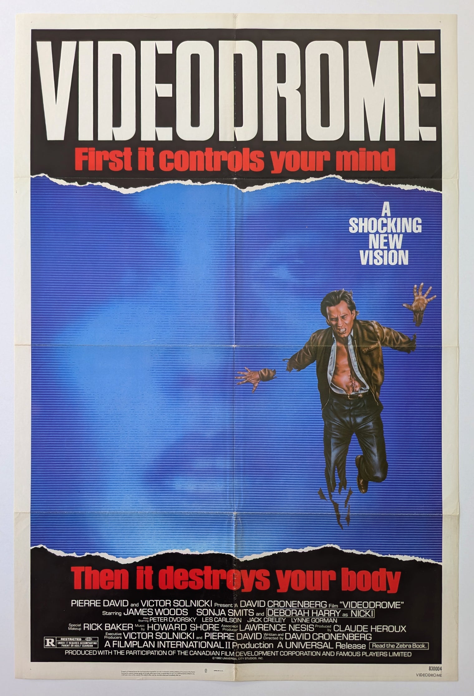 VIDEODROME (1983) – US one sheet