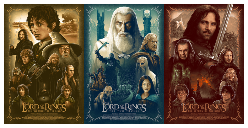LORD OF THE RINGS, THE triptych by Adam Rabalais