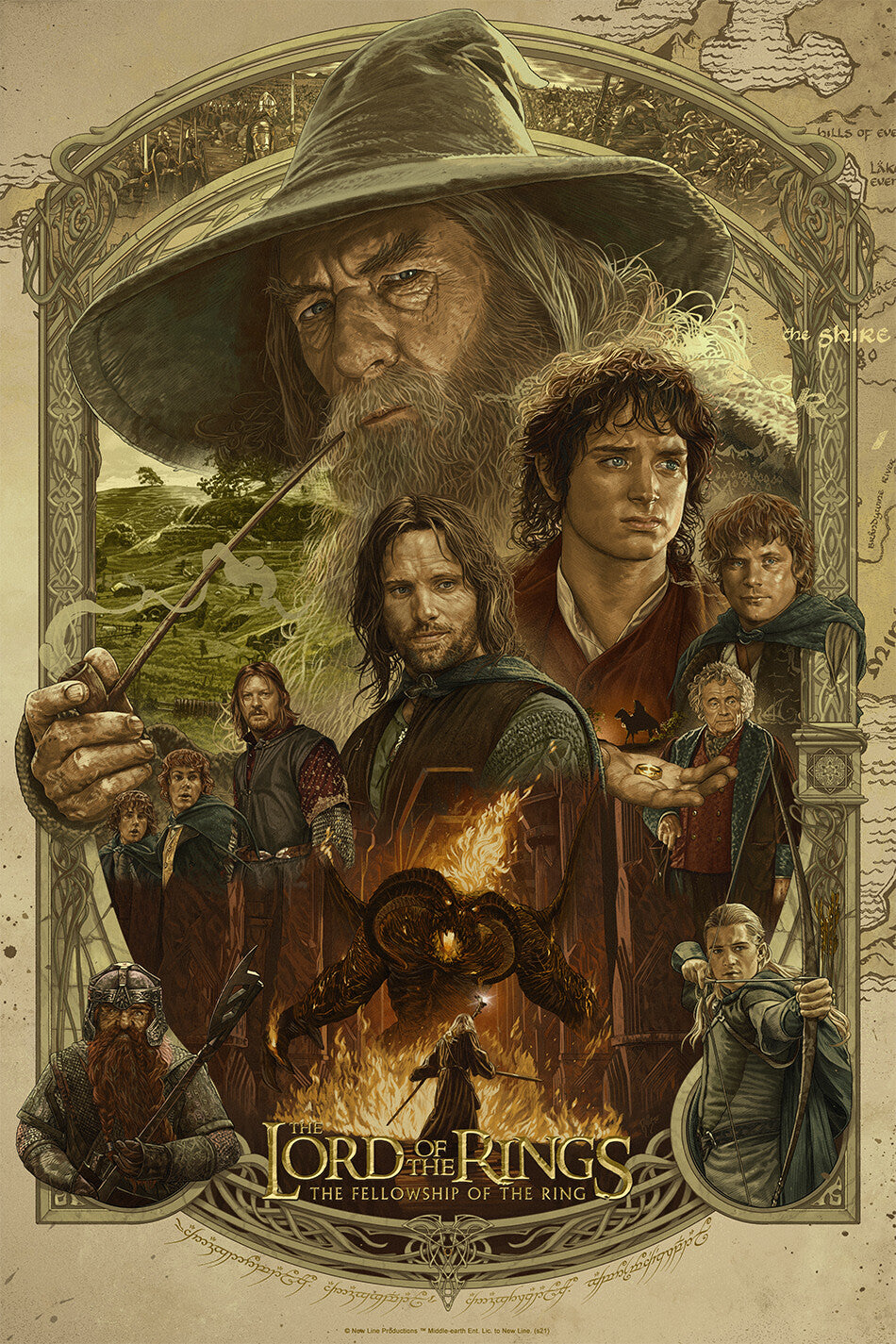 LORD OF THE RINGS: THE FELLOWSHIP OF THE RING, THE (variant) by Juan Carlos Ruiz Burgos