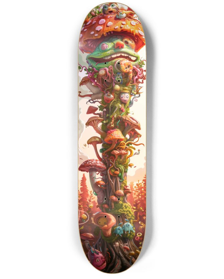 Mirthful Mycelia Skate Deck by lilproseeds