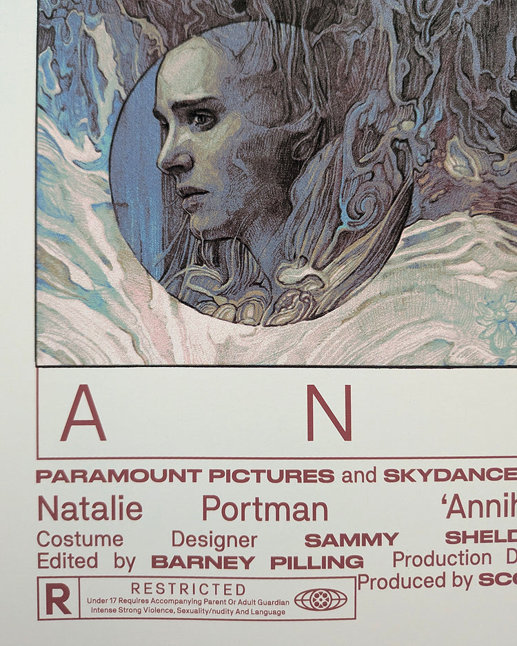 ANNIHILATION (variant) by Krzysztof DomaradzkiLimited edition screen print for Alex Garland's Annihilation, created by artist Krzysztof Domaradzki. This movie poster is a collectible art print produced using traditional silkscreen printing techniques. Pri