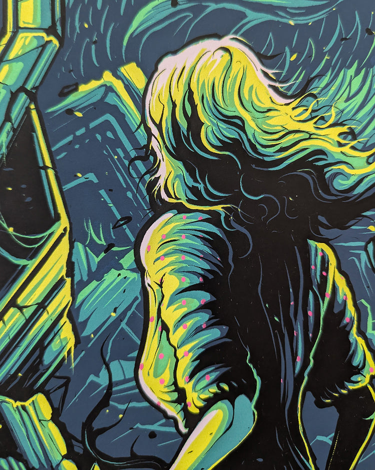 Beetlejuice by Dan Mumford - Limited Edition Regular Tim Burton AMPLimited edition Beetlejuice screen print by Dan Mumford. Hand-numbered silkscreen, regular edition of 250. Hero Complex Gallery, 18x24 inches, mint.