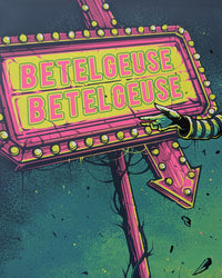 Beetlejuice by Dan Mumford - Limited Edition Regular Tim Burton AMPLimited edition Beetlejuice screen print by Dan Mumford. Hand-numbered silkscreen, regular edition of 250. Hero Complex Gallery, 18x24 inches, mint.