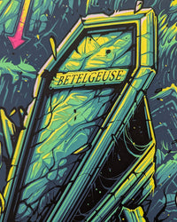 Beetlejuice by Dan Mumford - Limited Edition Regular Tim Burton AMPLimited edition Beetlejuice screen print by Dan Mumford. Hand-numbered silkscreen, regular edition of 250. Hero Complex Gallery, 18x24 inches, mint.