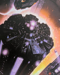 BLADE RUNNER (art print foil 2020) by John AlvinLimited edition hand-pulled screen print of movie poster art for Ridley Scott's 1982 sci-fi noir masterpiece Blade Runner, created by legendary Hollywood poster artist John Alvin. This officially licensed mo
