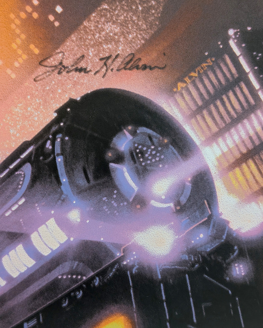 BLADE RUNNER (art print foil 2020) by John AlvinLimited edition hand-pulled screen print of movie poster art for Ridley Scott's 1982 sci-fi noir masterpiece Blade Runner, created by legendary Hollywood poster artist John Alvin. This officially licensed mo