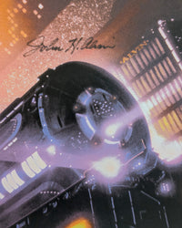 BLADE RUNNER (art print foil 2020) by John AlvinLimited edition hand-pulled screen print of movie poster art for Ridley Scott's 1982 sci-fi noir masterpiece Blade Runner, created by legendary Hollywood poster artist John Alvin. This officially licensed mo