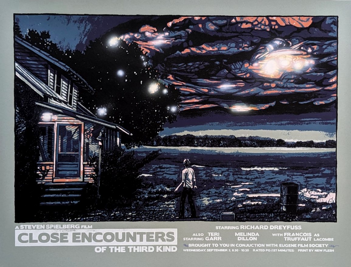 CLOSE ENCOUNTERS OF THE THIRD KIND (regular) by N.E. rare screenprint ...