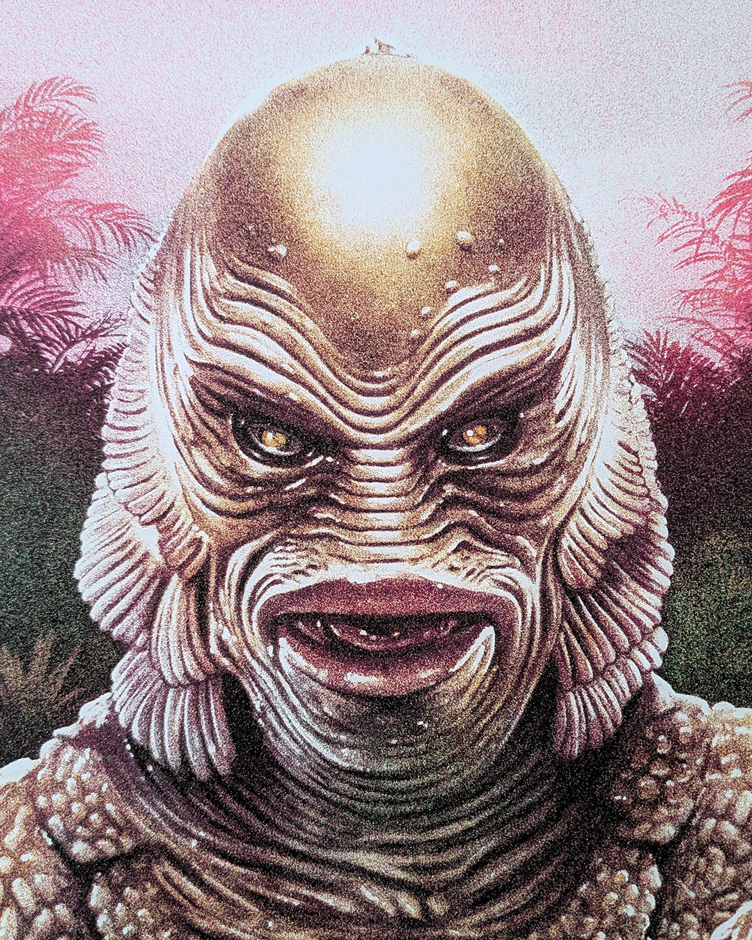 Creature From the Black Lagoon by Tom Walker - Limited Edition Regular Jack Arnold AMPLimited edition Creature From the Black Lagoon screen print by Tom Walker. Hand-numbered silkscreen, regular edition of 175. Universal Monsters, 24x36, mint.