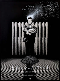 Limited edition screen print of ERASERHEAD by Marko Manev featuring a surrealist design inspired by David Lynch's film.