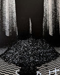 Limited edition screen print of ERASERHEAD by Marko Manev featuring a surreal figure in stark contrast.