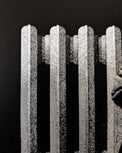 Eraserhead by Marko Manev limited edition screen print detail with silkscreen texture and design elements.