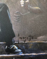 From Dusk Till Dawn by Frank Frazetta & Edmiston - Regular Edition AMPLimited edition From Dusk Till Dawn screen print. Frank Frazetta original art, separations by Jason Edmiston. Edition of 70, private commission, mint.