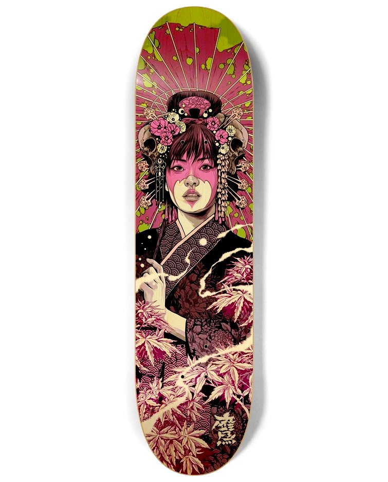 GEISHA THPS 1+2 Skate Deck (regular pink) by Ken Taylor
