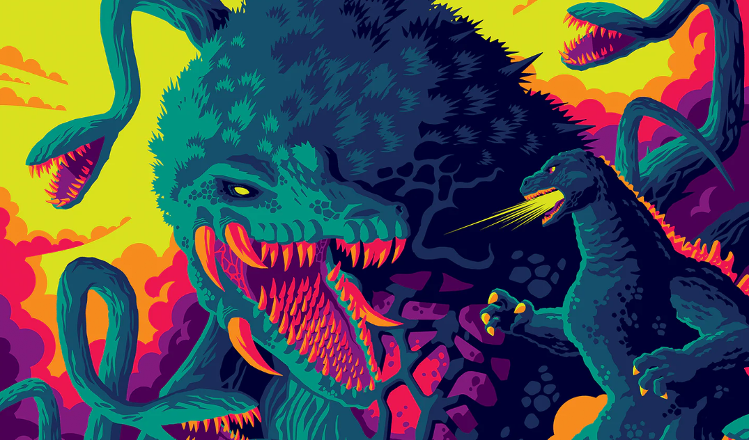 GODZILLA VS. BIOLLANTE (regular) by Tom Whalen