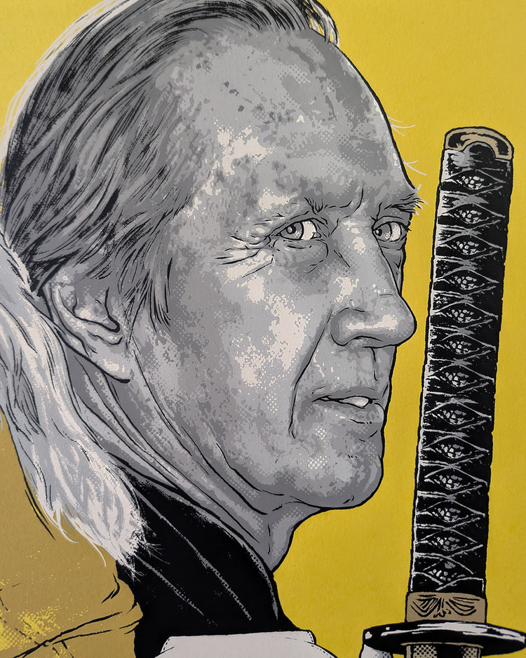 Kill Bill Vol. 1 by Joshua Budich - Limited Edition Quentin Tarantino AMPLimited edition Kill Bill Vol. 1 screen print by Joshua Budich. Hand-numbered 9-color silkscreen, edition of 100. Nakatomi Inc., 24x36 inches, mint.