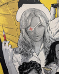 Kill Bill Vol. 1 by Joshua Budich - Limited Edition Quentin Tarantino AMPLimited edition Kill Bill Vol. 1 screen print by Joshua Budich. Hand-numbered 9-color silkscreen, edition of 100. Nakatomi Inc., 24x36 inches, mint.