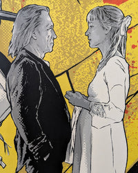 Kill Bill Vol. 1 by Joshua Budich - Limited Edition Quentin Tarantino AMPLimited edition Kill Bill Vol. 1 screen print by Joshua Budich. Hand-numbered 9-color silkscreen, edition of 100. Nakatomi Inc., 24x36 inches, mint.