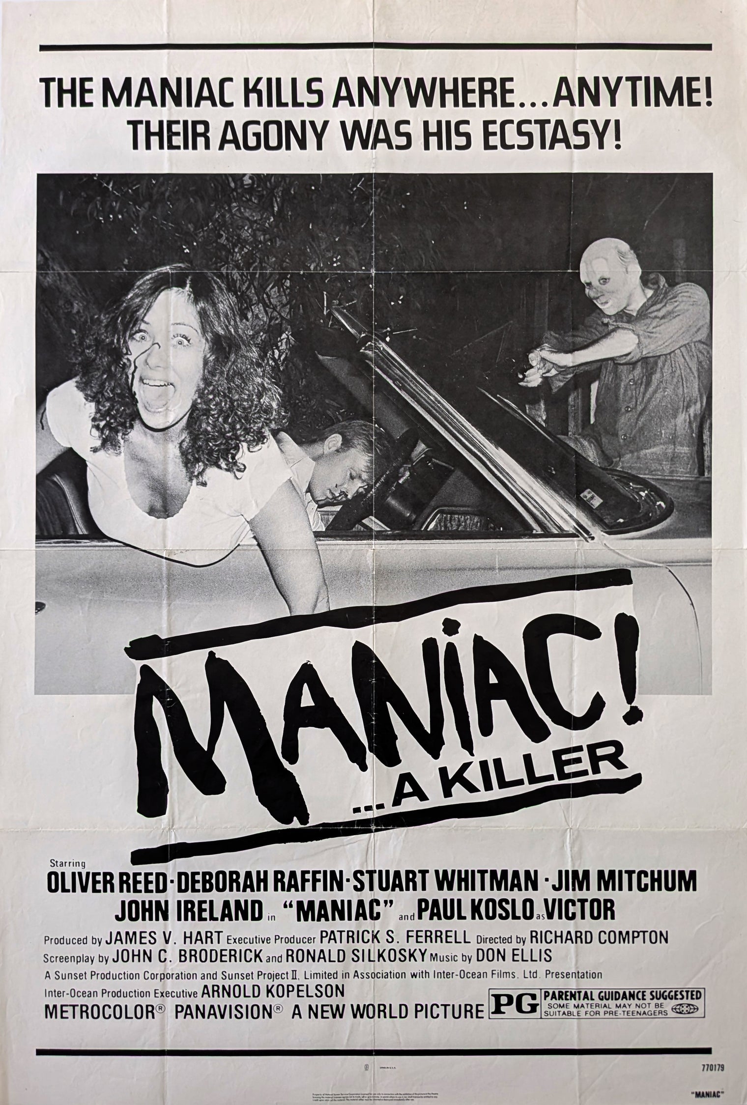 MANIAC (1973) aka THE RANSOM – US one sheet