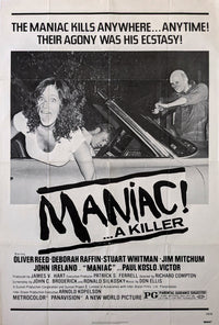 MANIAC (1973) aka THE RANSOM – US one sheet