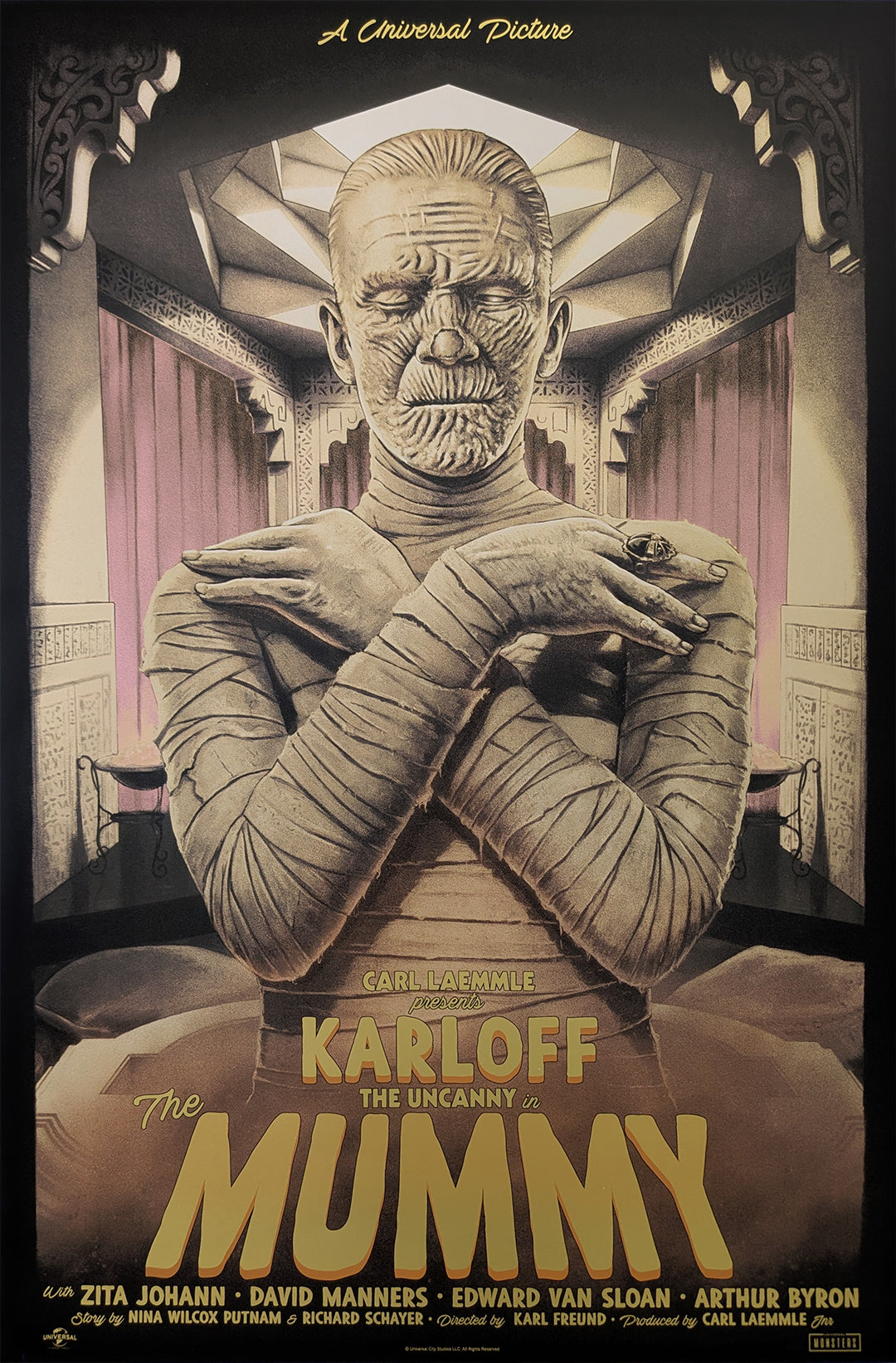 Poster Mummy by Tom Walker Limited Edition Gold Foil Variant
