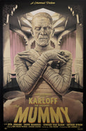The Mummy by Tom Walker - Limited Edition Gold Foil Variant AMP Karl FreundLimited edition The Mummy screen print by Tom Walker. Hand-numbered silkscreen, gold foil variant edition of 50. Universal Monsters 1932 classic, mint.