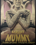 The Mummy by Tom Walker - Limited Edition Gold Foil Variant AMP Karl FreundLimited edition The Mummy screen print by Tom Walker. Hand-numbered silkscreen, gold foil variant edition of 50. Universal Monsters 1932 classic, mint.