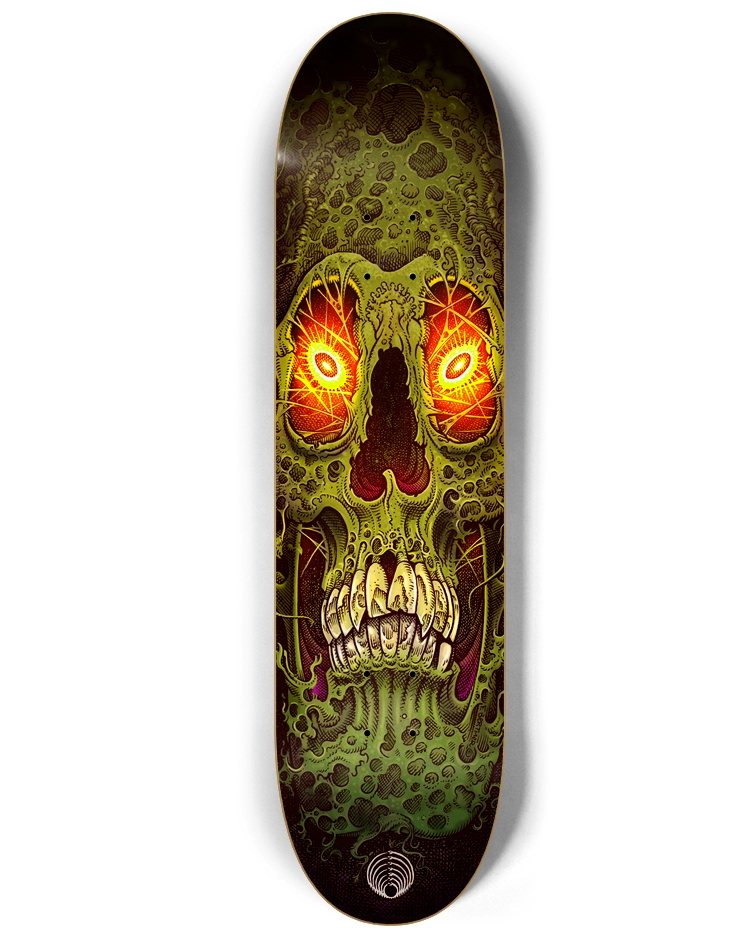 NECROMANCER THPS 1+2 Skate Deck (regular green) by Florian Bertmer