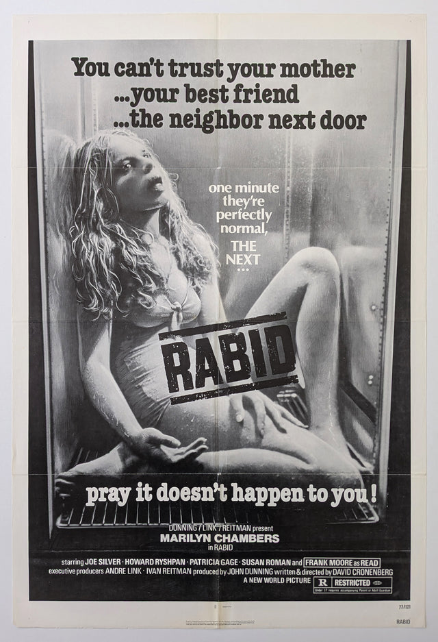 RABID (1977) – US one sheet