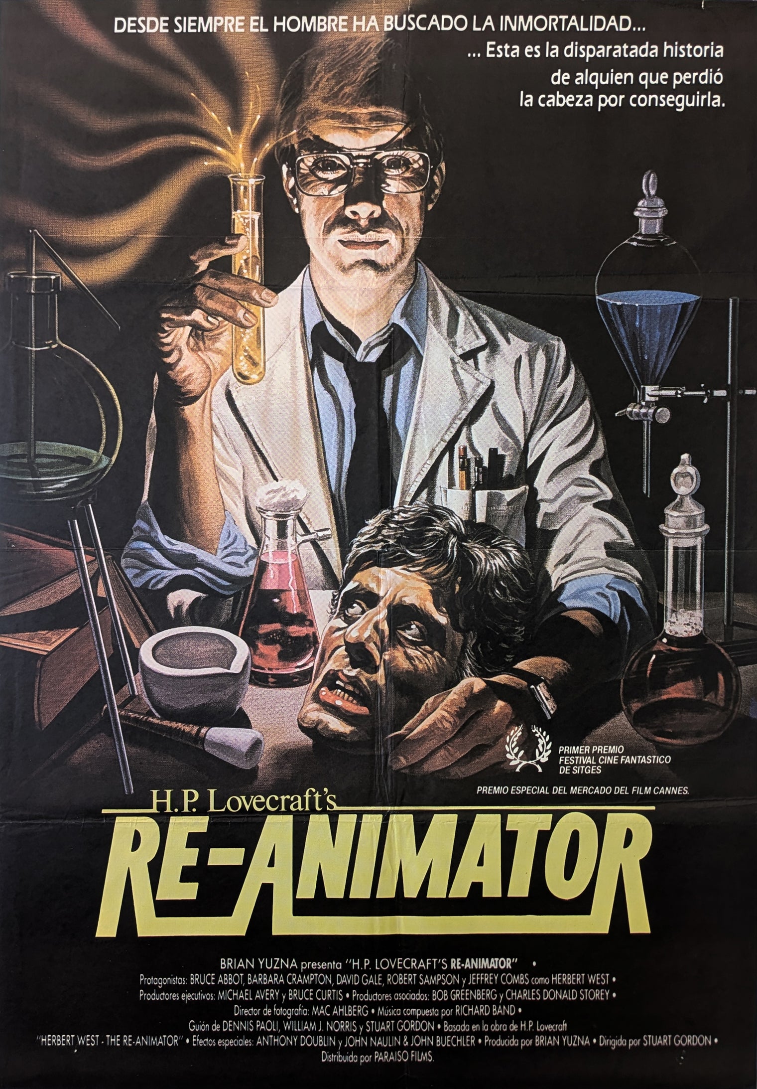 RE-ANIMATOR (1985) – Spanish Poster